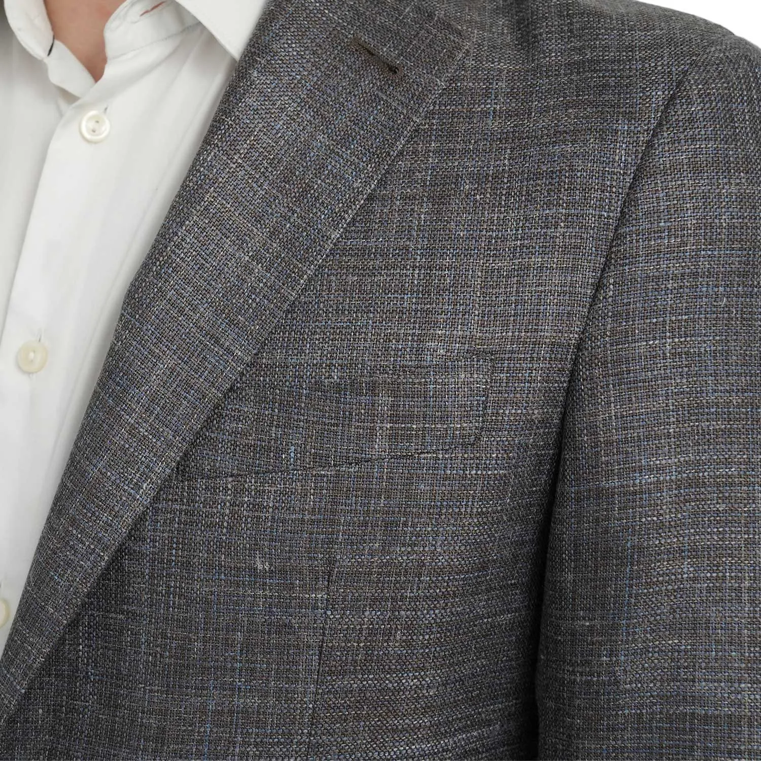 CANALI Silk & Wool Kei Regular Fit Brown Linen Jacket | Menswear Online