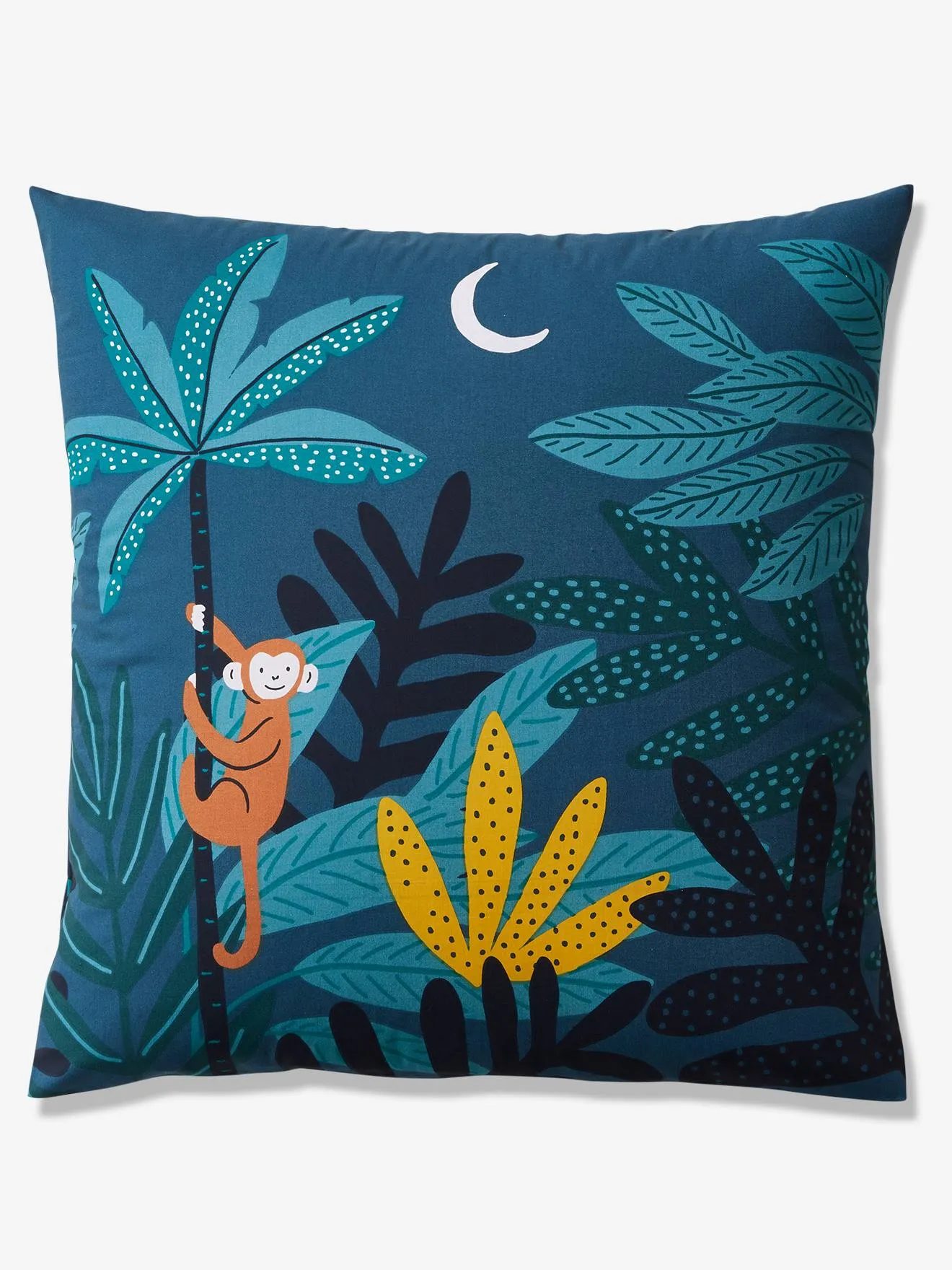 Children's Duvet Cover + Pillowcase Set, JUNGLE NIGHT - dark blue