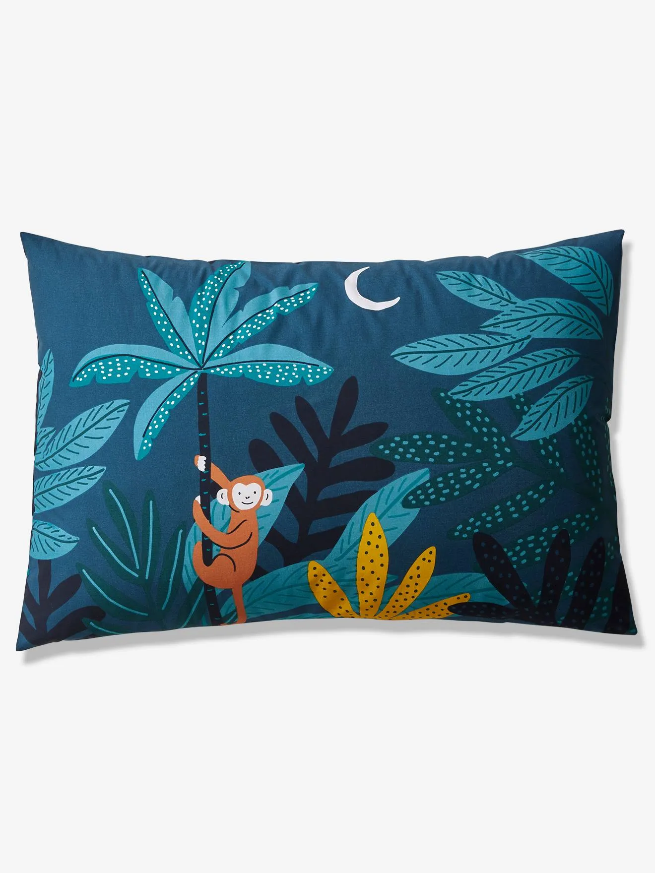 Children's Duvet Cover + Pillowcase Set, JUNGLE NIGHT - dark blue