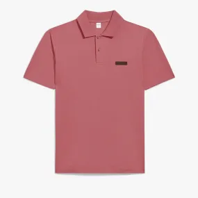 Classic Pique Leather Tab Polo