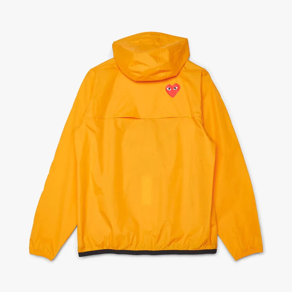 COMME des GARCONS PLAY K-Way Half Zip Hoodie / Orange