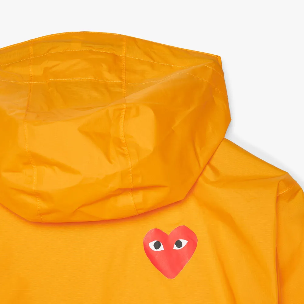 COMME des GARCONS PLAY K-Way Half Zip Hoodie / Orange