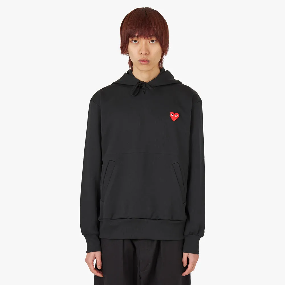 COMME des GARONS PLAY Red Heart Pullover Hoodie / Black