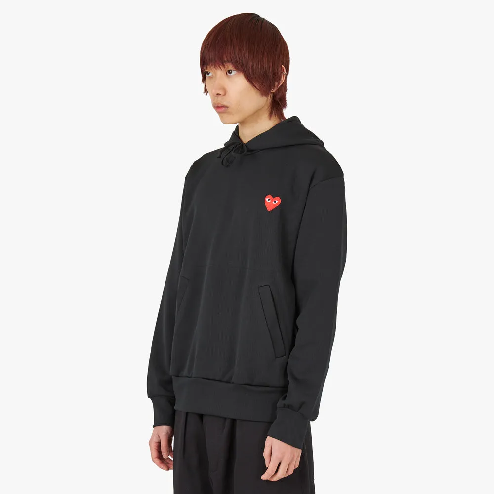 COMME des GARONS PLAY Red Heart Pullover Hoodie / Black