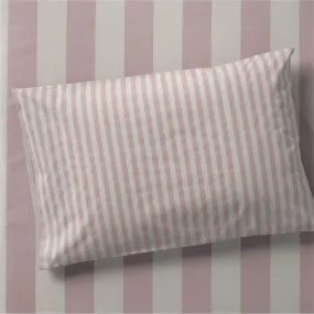 Crate&Barrel Riviera Moody Mauve Stripe Organic Cotton Kids Pillowcase