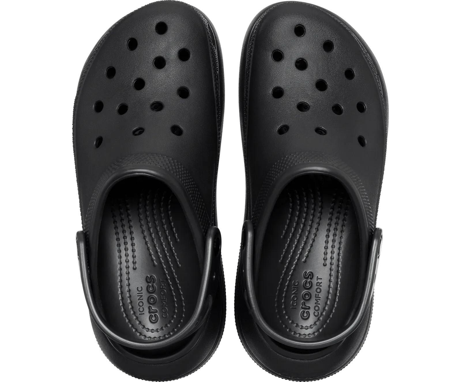 Crocs Classic Crush Platform Clog Sandals - Black