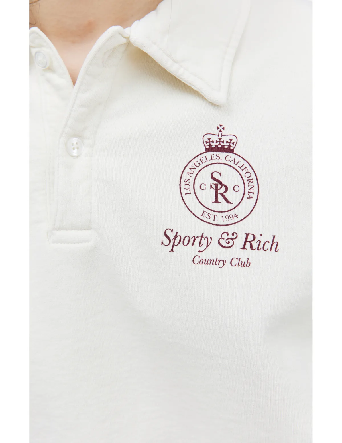 Crown Sweatshirt Polo - Beige