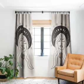 Desert Angel in Black Cream Blackout Window Curtains (DS) DD