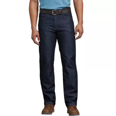 Dickies Men's Relaxed Fit Mid-Rise FLEX Straight Leg 5-Pocket Carpenter Tough Max Denim Jeans