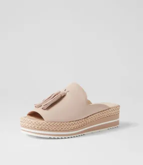 DJANGO & JULIETTE Adeline Nude Leather Weave Sandals