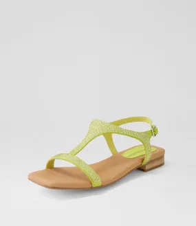 DJANGO & JULIETTE Parah Pistachio Suede Sandals