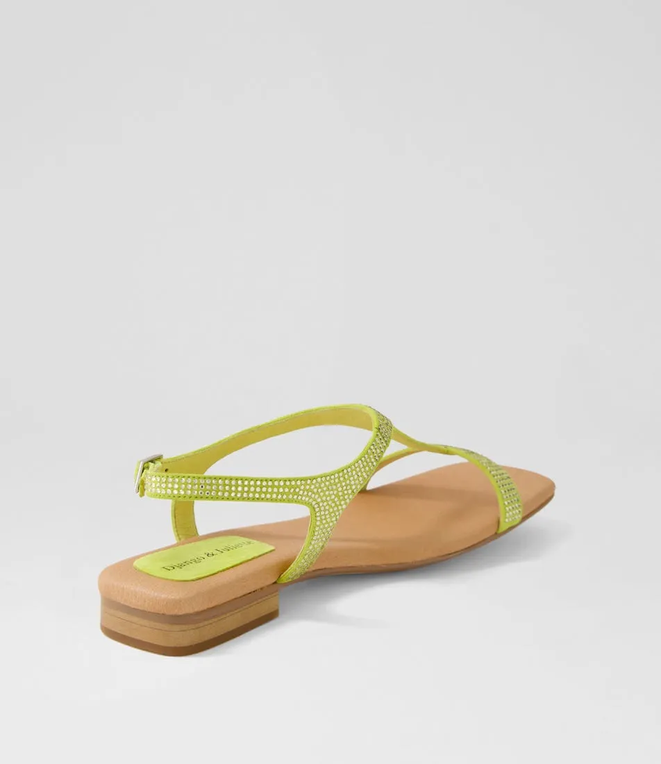 DJANGO & JULIETTE Parah Pistachio Suede Sandals