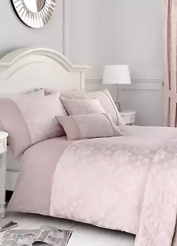 Dreams & Drapes Blush Woven Blossom Duvet Cover Set | Kaleidoscope