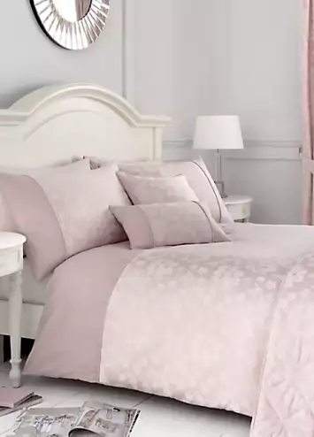 Dreams & Drapes Blush Woven Blossom Duvet Cover Set | Kaleidoscope