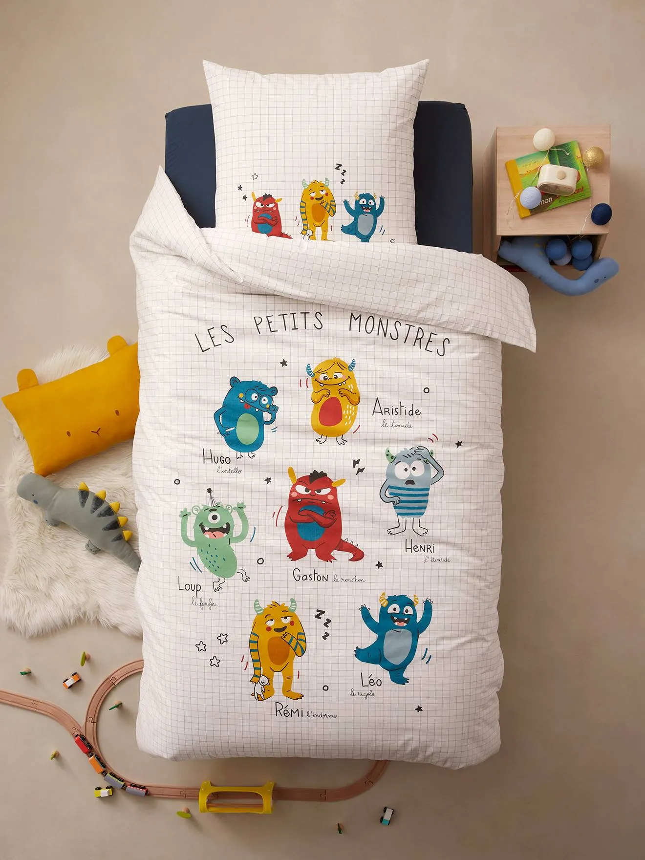 Duvet Cover & Pillowcase Set for Children, Monsters - multicoloured