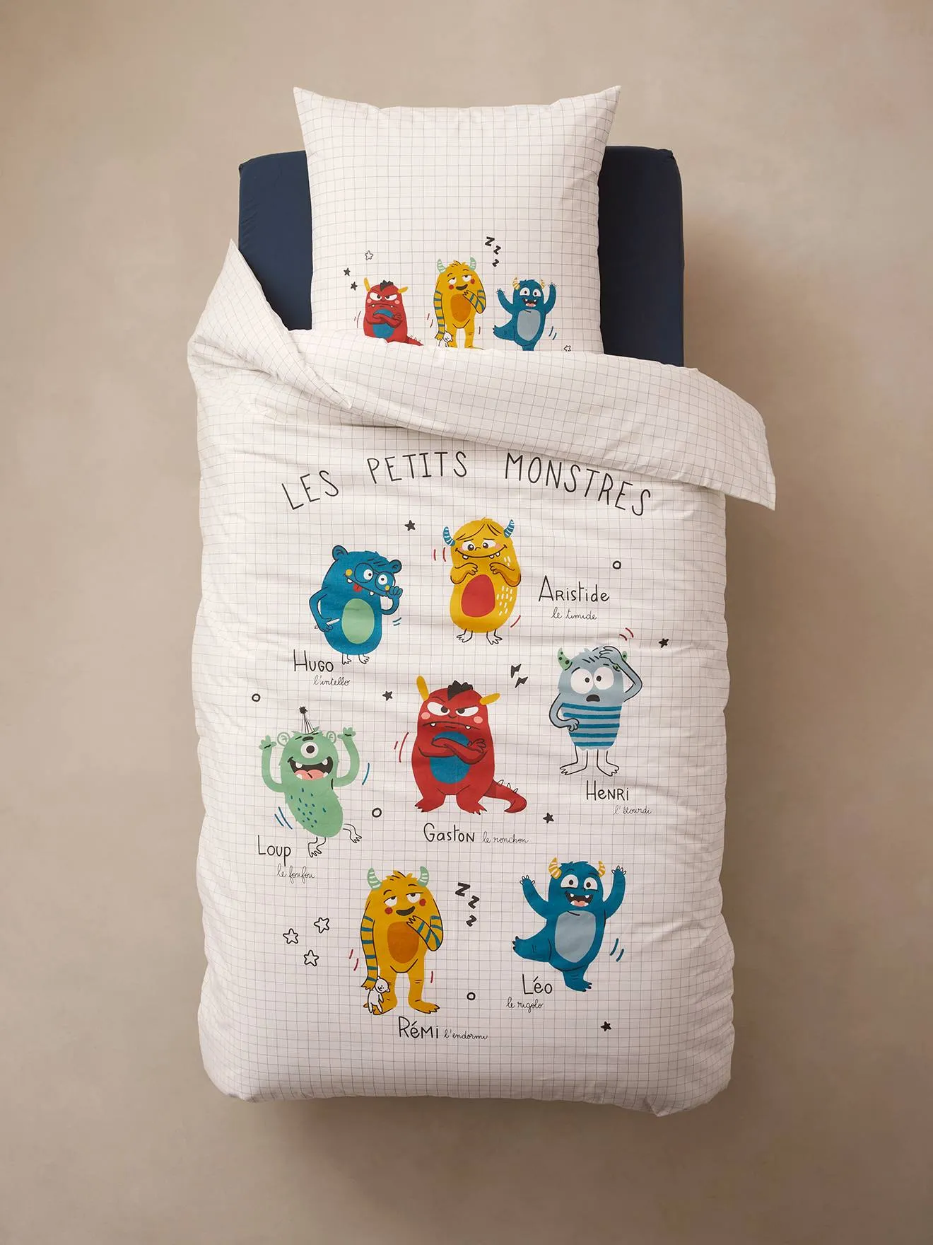 Duvet Cover & Pillowcase Set for Children, Monsters - multicoloured