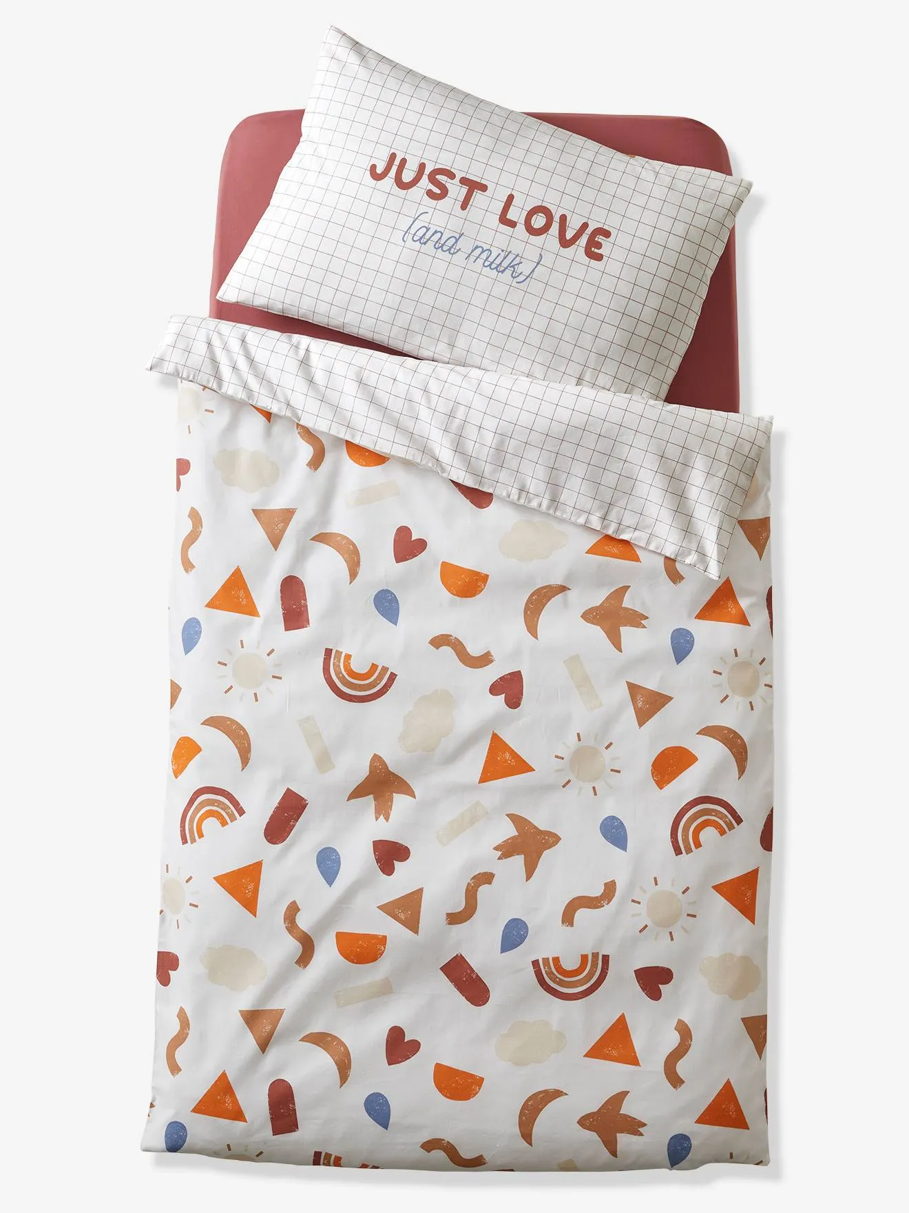 Duvet Cover in Organic Cotton* for Babies, Happy Sky - multicoloured