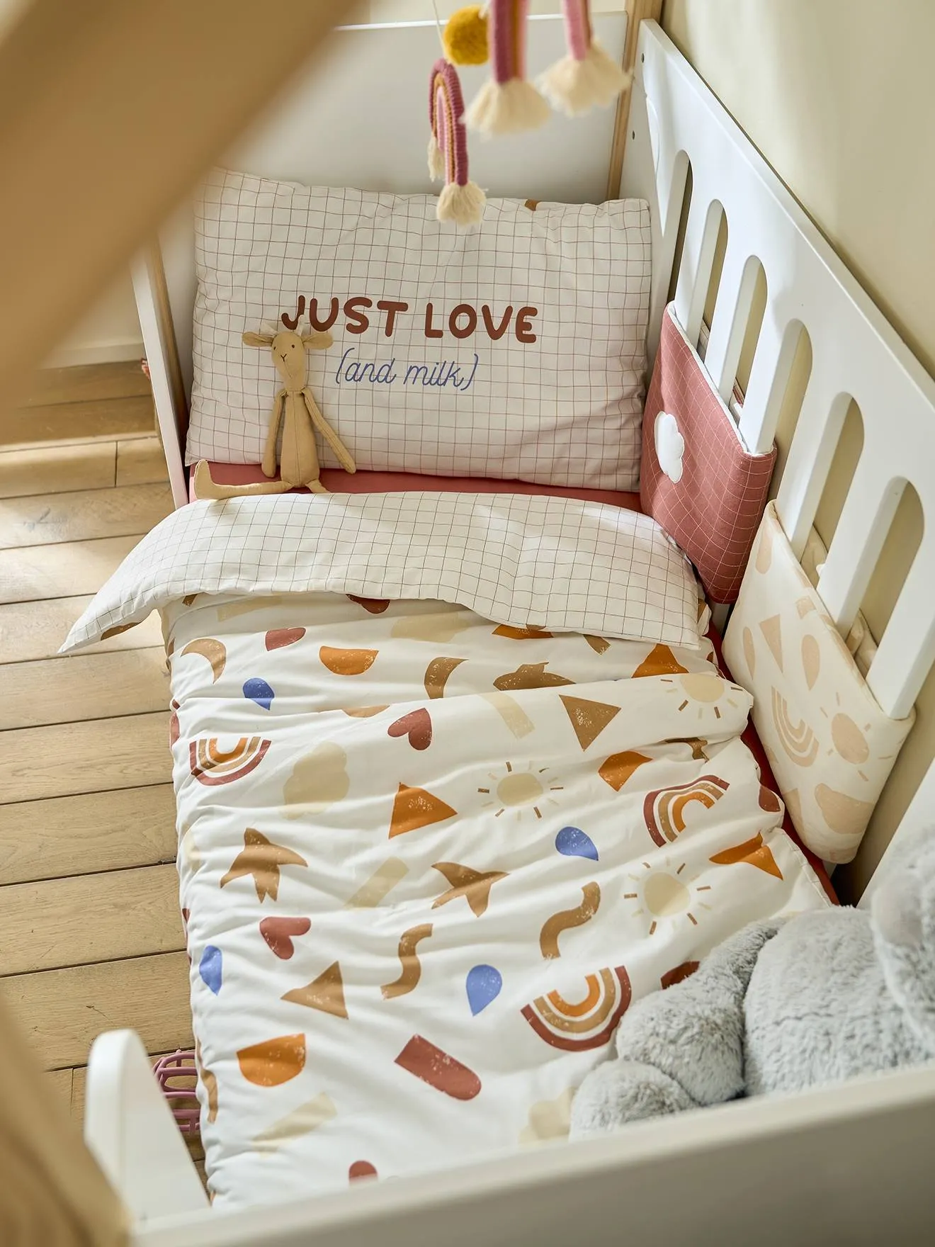 Duvet Cover in Organic Cotton* for Babies, Happy Sky - multicoloured