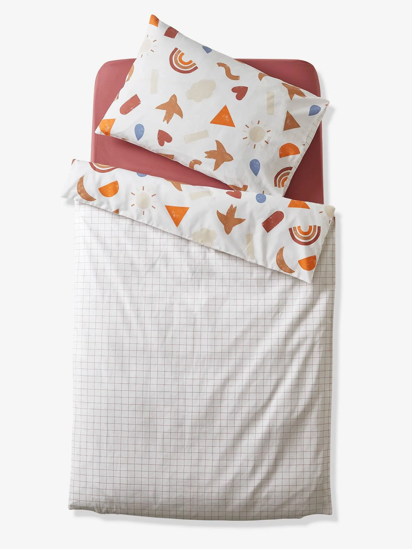 Duvet Cover in Organic Cotton* for Babies, Happy Sky - multicoloured