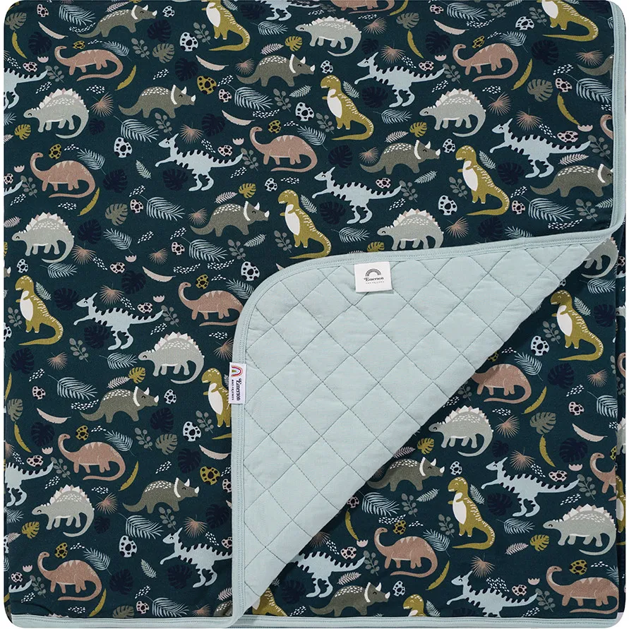 Emerson and Friends Prehistoric Friends Dinosaur Luxury Bamboo Quilt