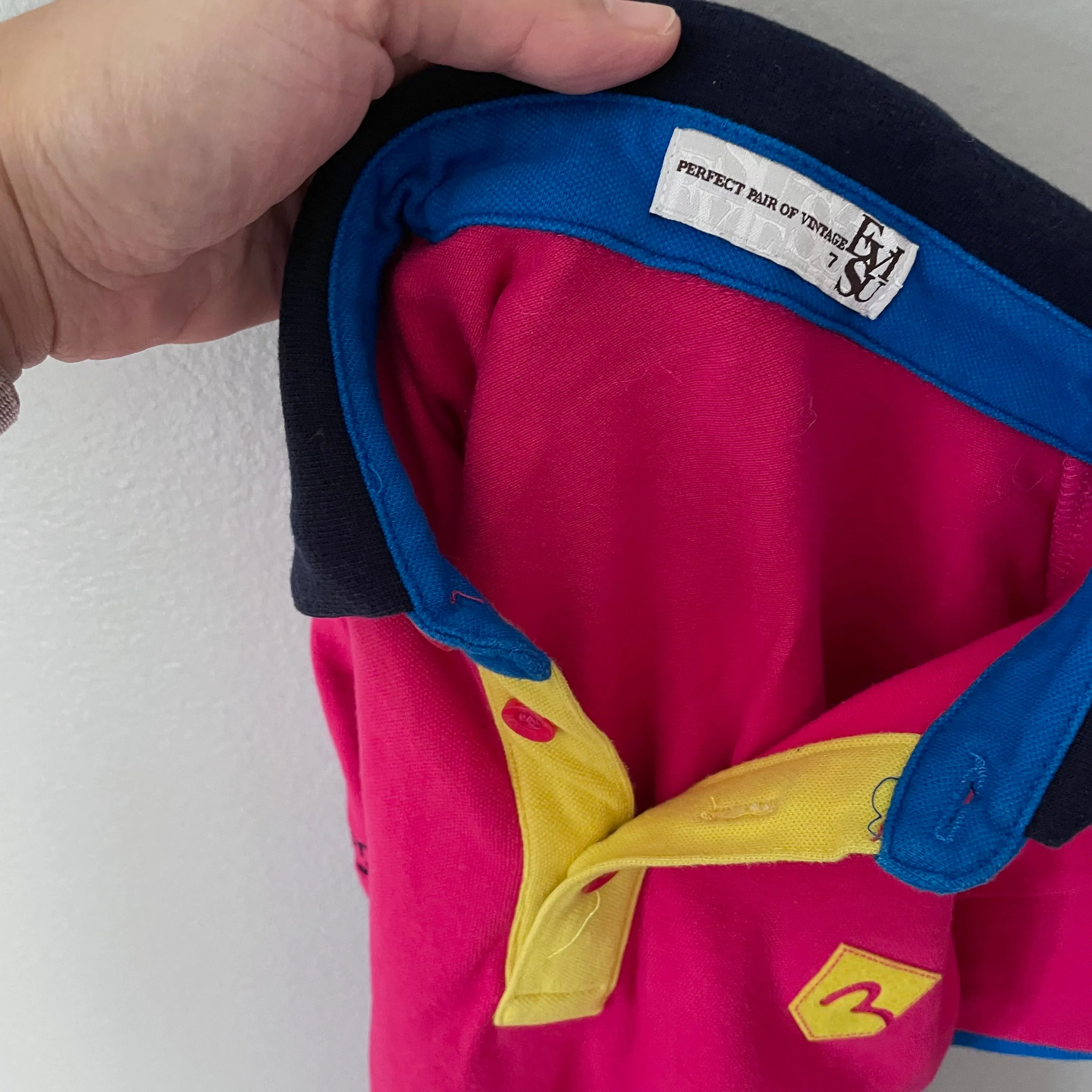 Evisu / Magenta polo shirt / 7Y