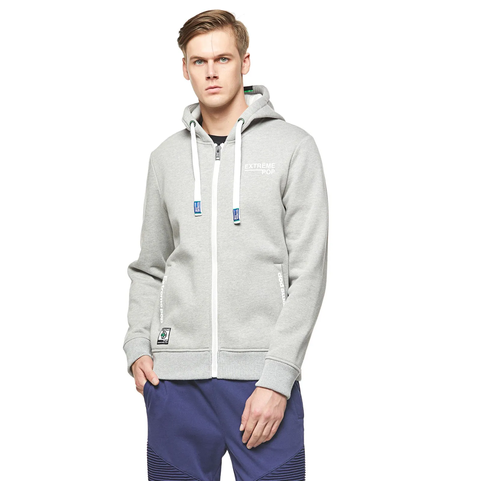 Ex-Back Zip-up Hoodie - Grey