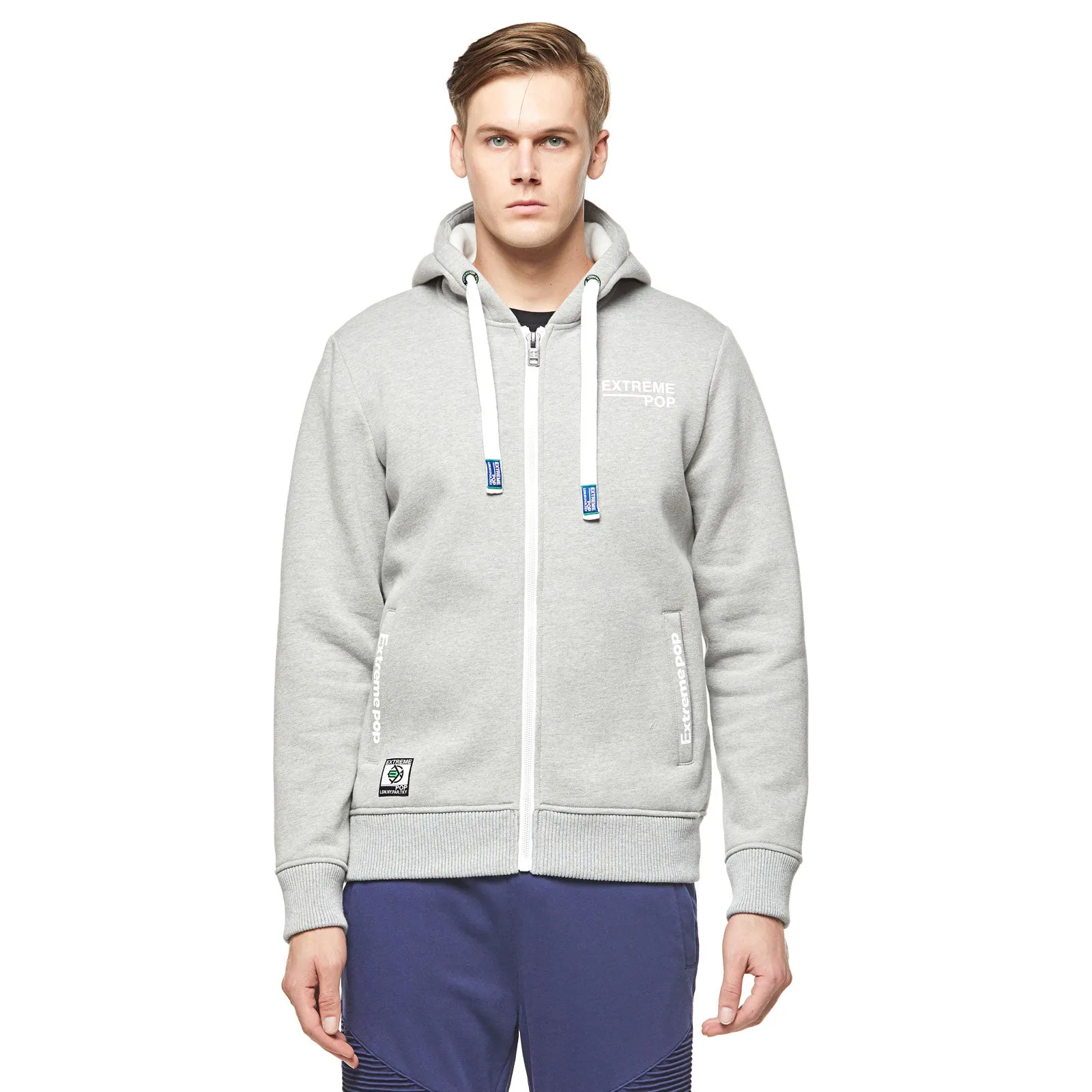 Ex-Back Zip-up Hoodie - Grey