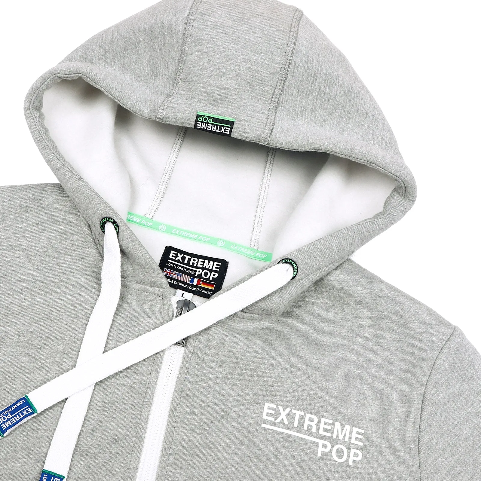 Ex-Back Zip-up Hoodie - Grey