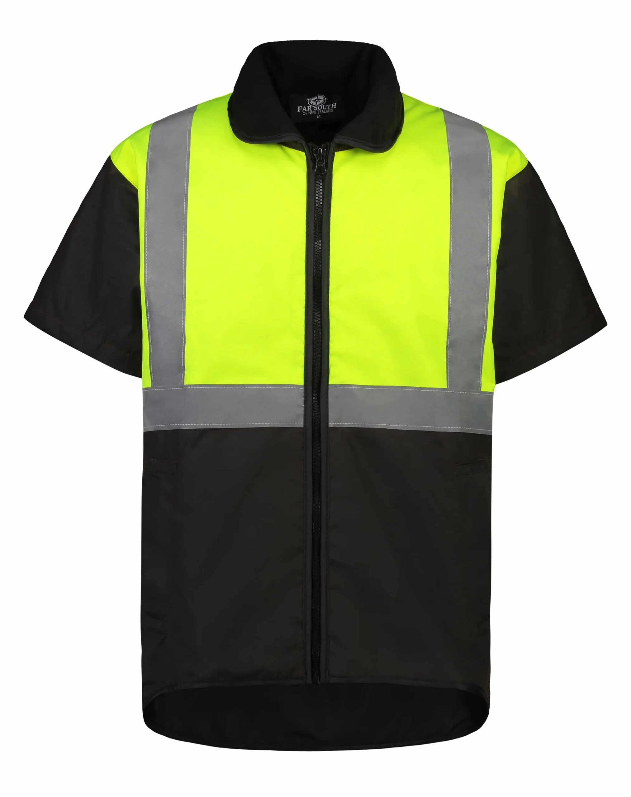 Far South 63a Oilskin Vest - Fluro Top And Reflector