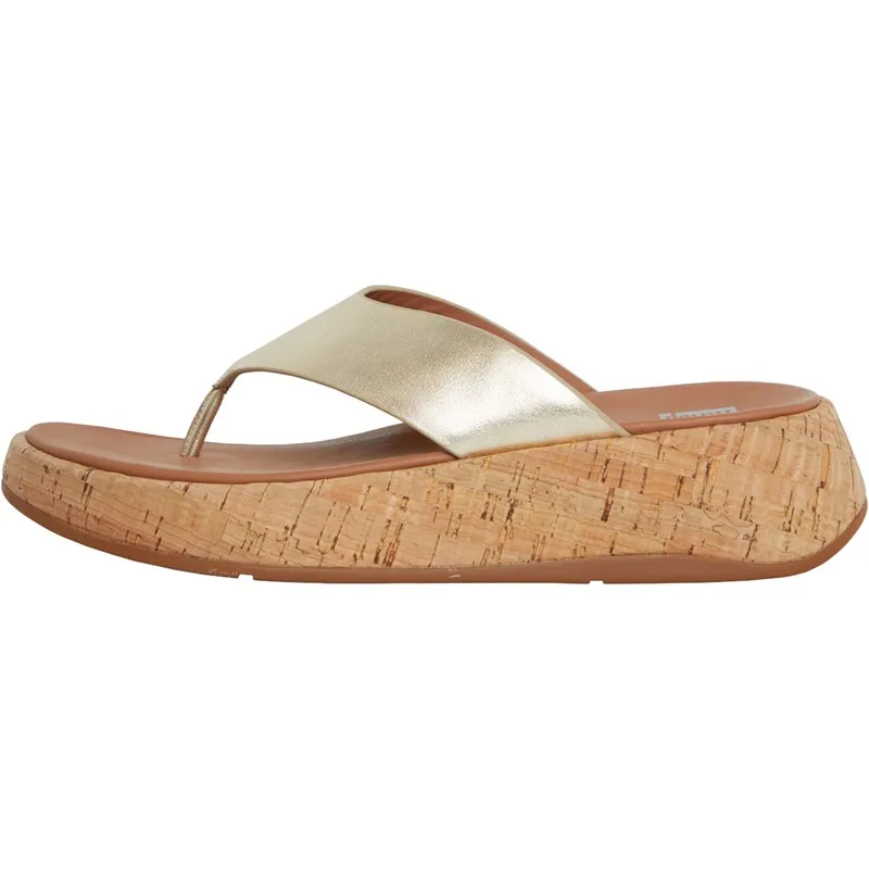 FitFlop Womens F-Mode Flatform Sandals Platino