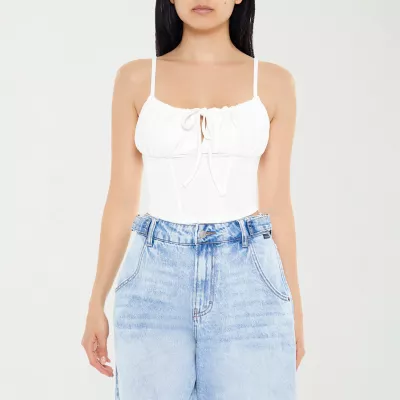 Forever 21 Ruched Bustier Womens Sleeveless Crop Top Juniors