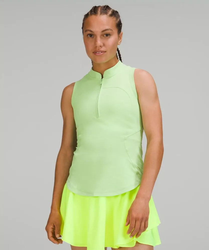 Front-Zip Mockneck Tennis Tank Top | Women's Sleeveless & Tops