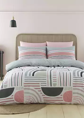 Gaveno Cavailia Happy Rainbow Duvet Cover Set - Blush & Grey | Kaleidoscope