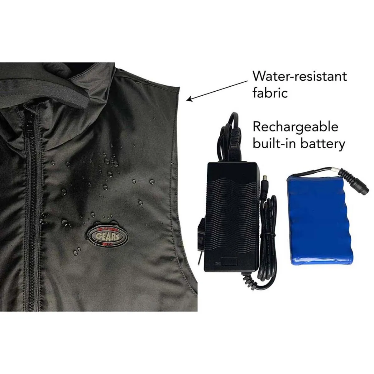 Gears Canada 12V Unisex ZR9 Built-in Battery Heated Vest Liner