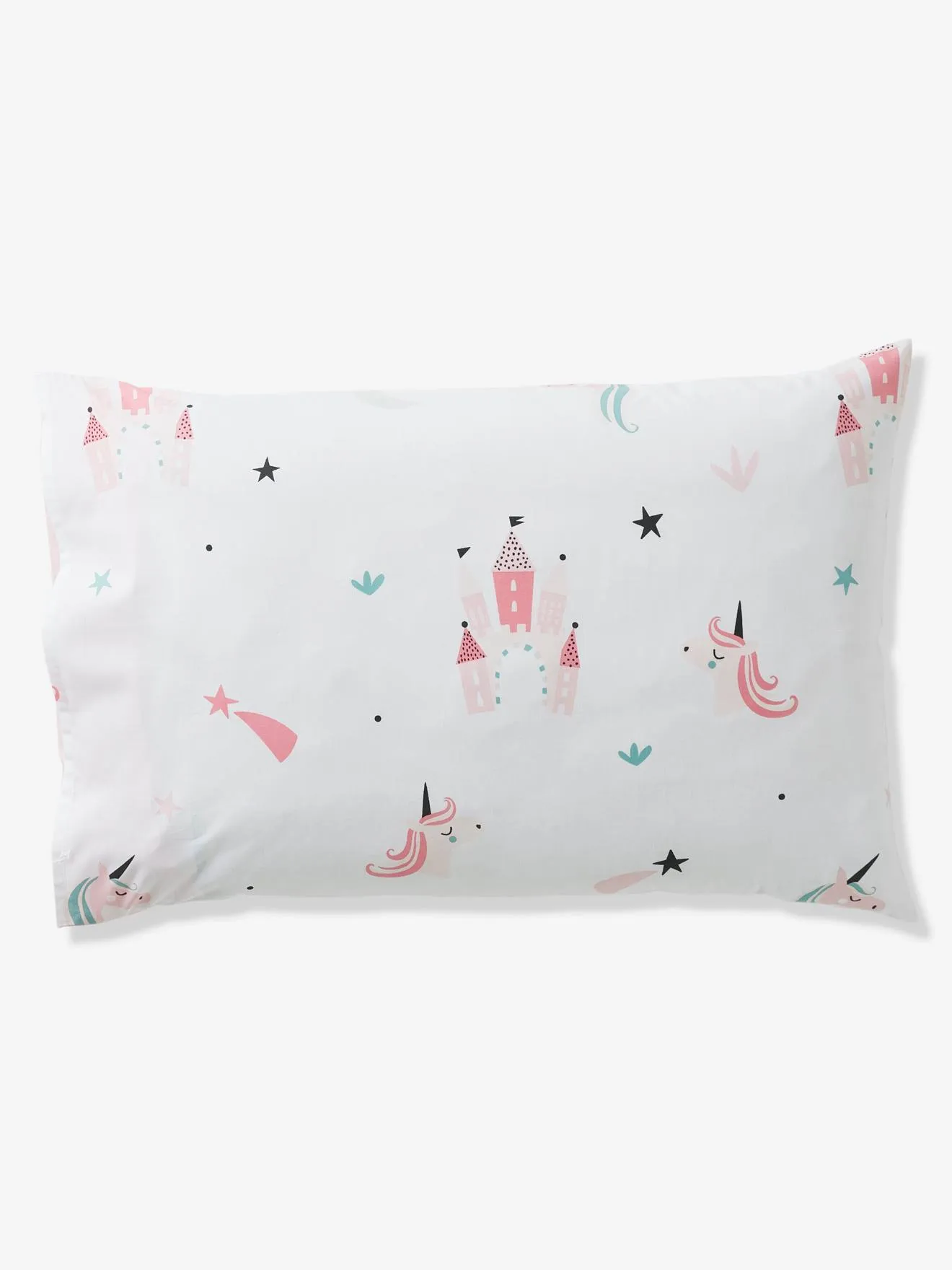 Girls' Duvet Cover + Pillowcase, Magic Unicorns Theme - light blue