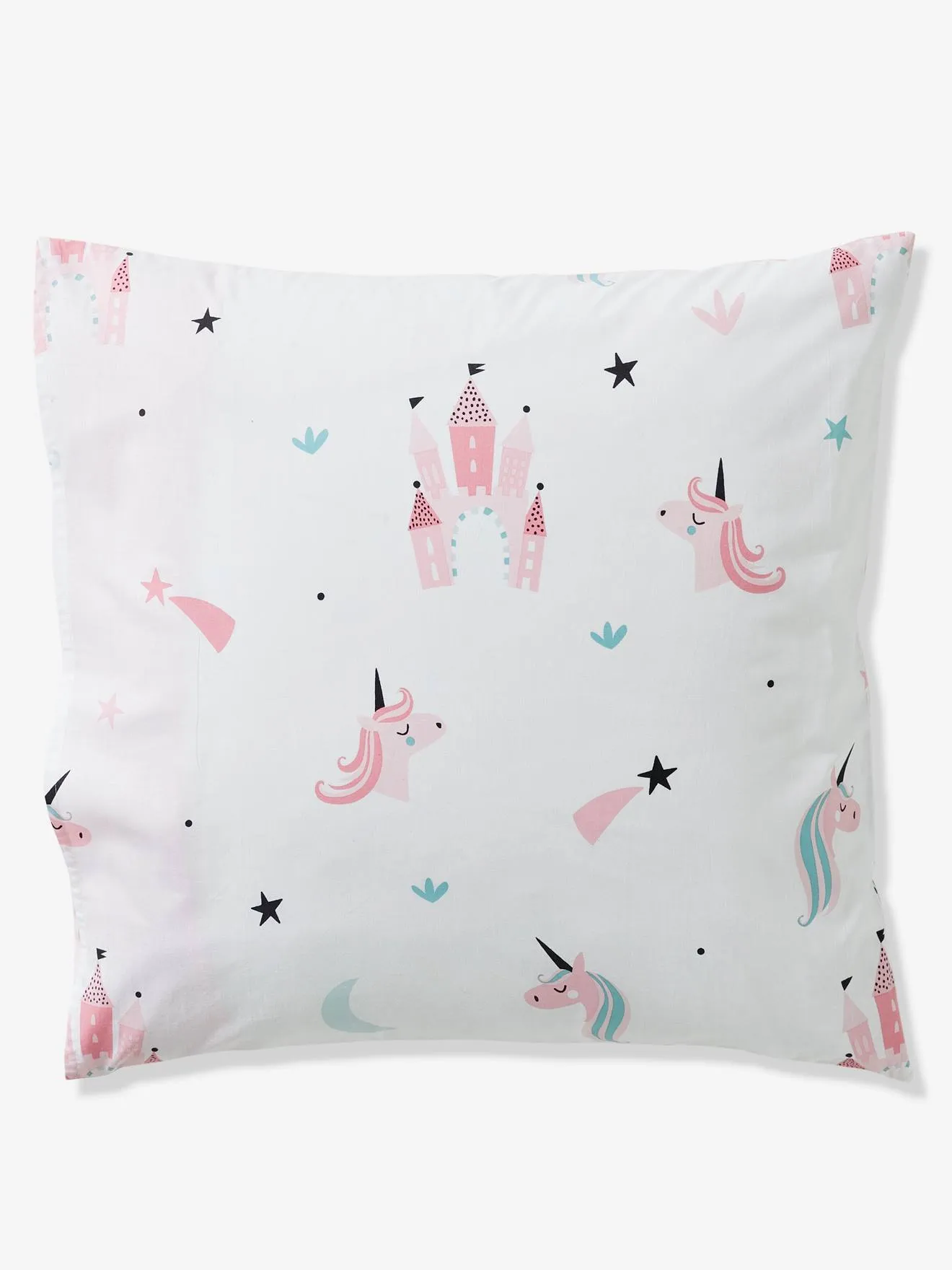 Girls' Duvet Cover + Pillowcase, Magic Unicorns Theme - light blue