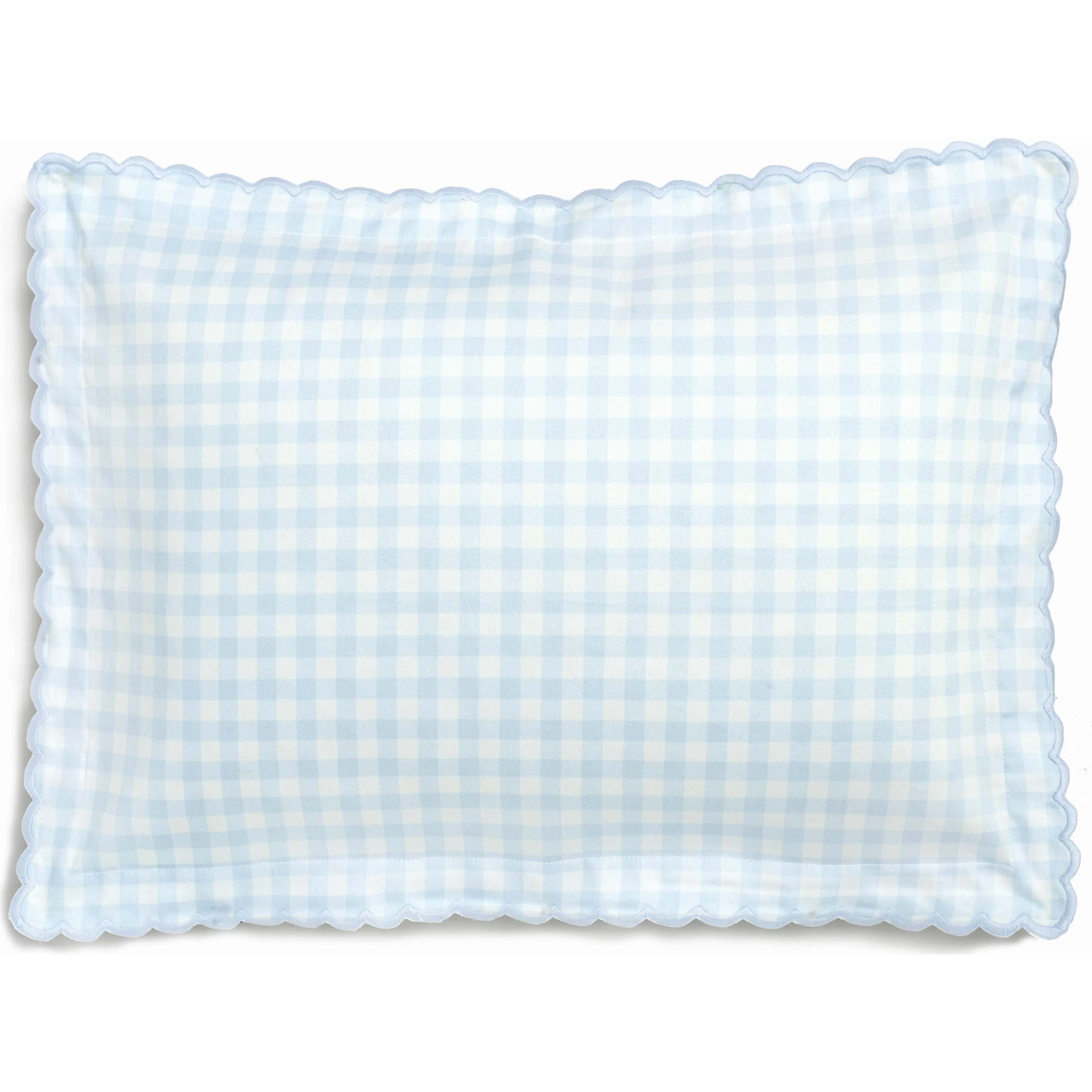 Gooselings Picnic Gingham Toddler Pillow, Blue