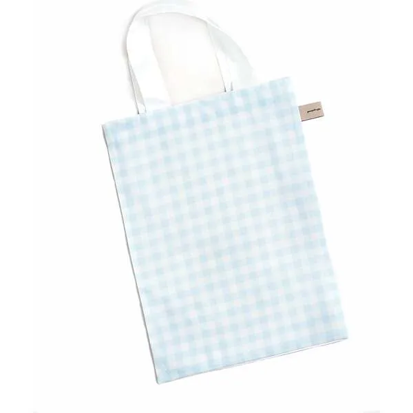 Gooselings Picnic Gingham Toddler Pillow, Blue