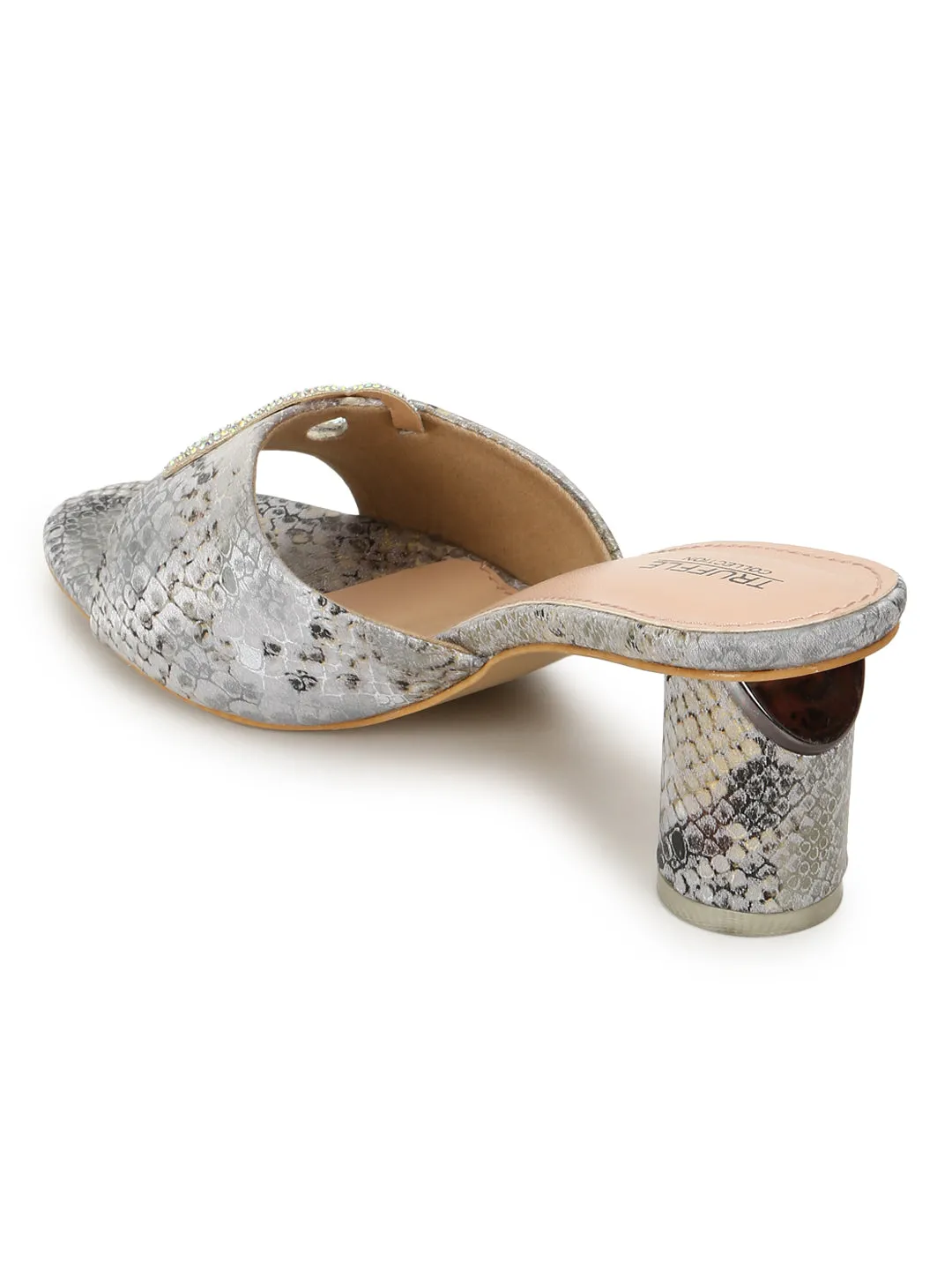 Grey PU Block Mules (TC-H00646-GRY)