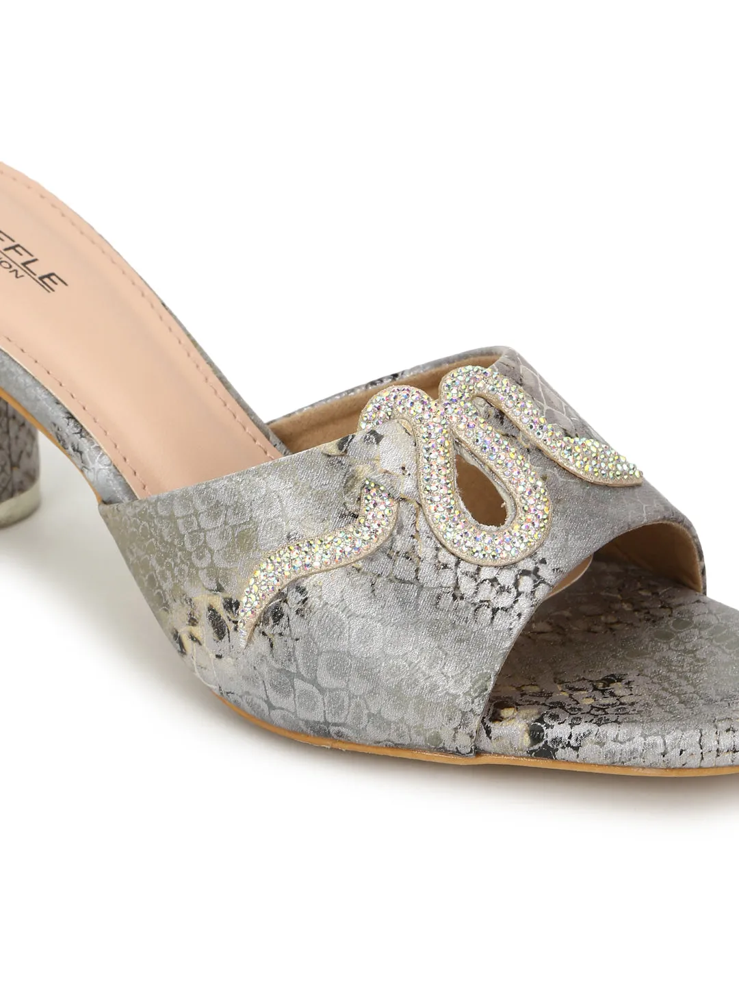 Grey PU Block Mules (TC-H00646-GRY)