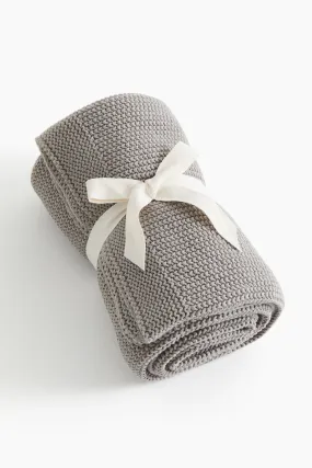 H&M Moss-stitched Cotton Blanket