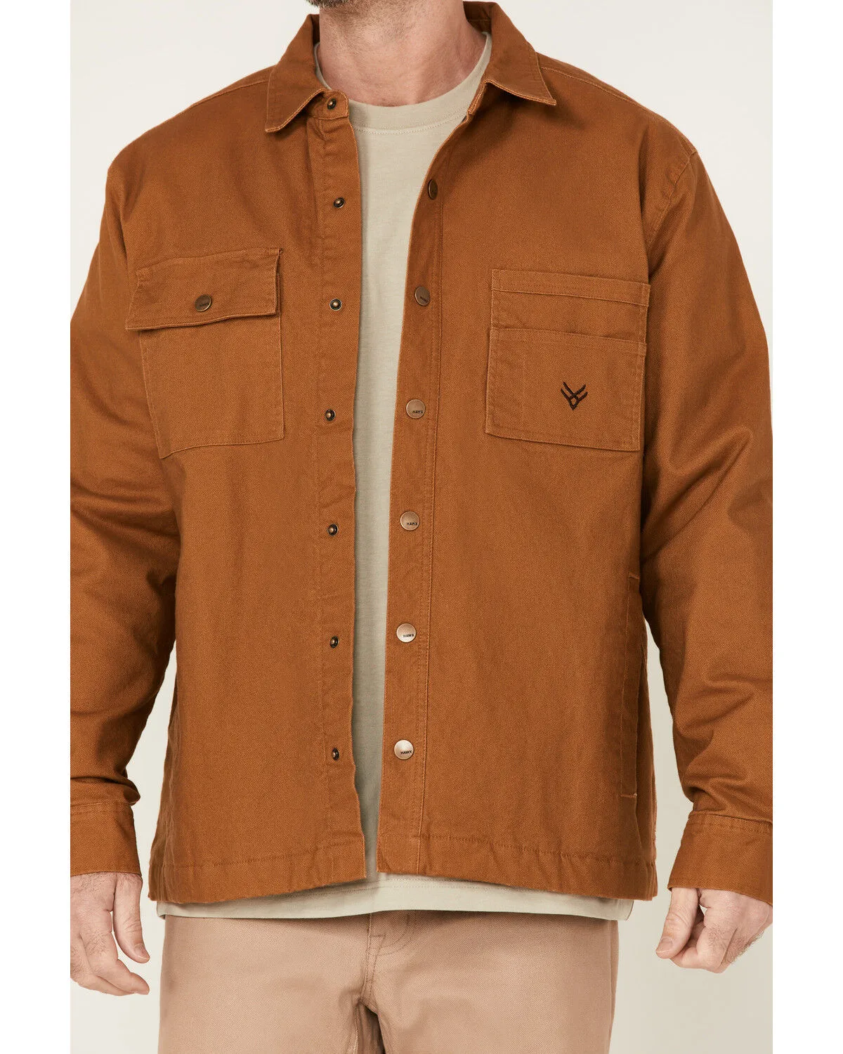 Hawx Men's Ellis Weathered Duck CPO Snap Work Shirt Jacket