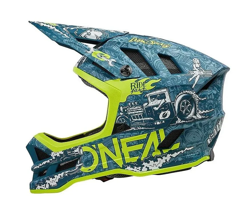 helmet O'Neal Blade HR - Teal/Neon Yellow