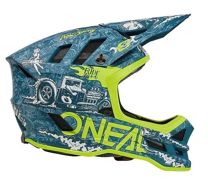 helmet O'Neal Blade HR - Teal/Neon Yellow