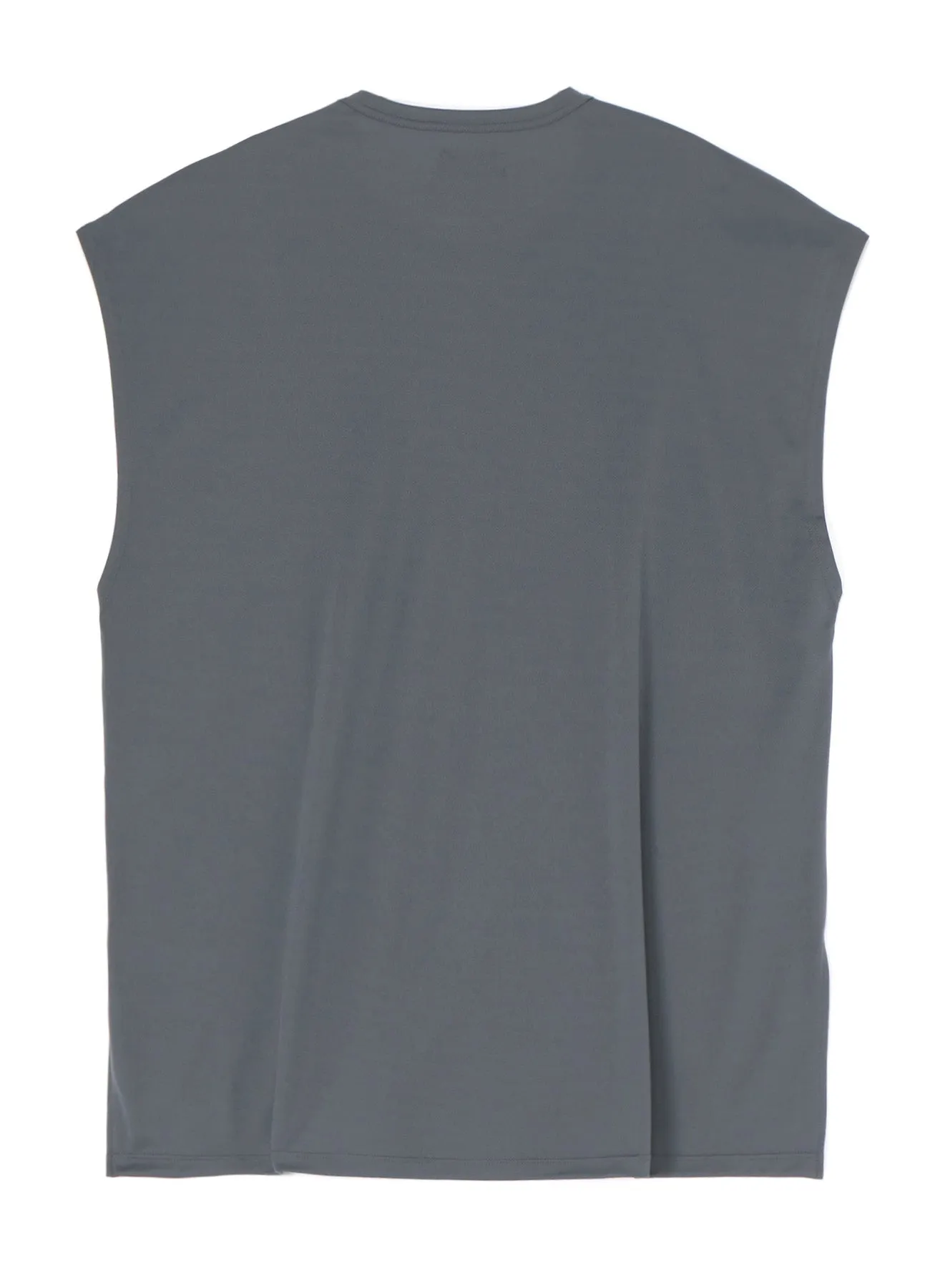 HIGH-GAUGE POLYESTER SMOOTH JERSEY LAYERED SLEEVELESS TOP