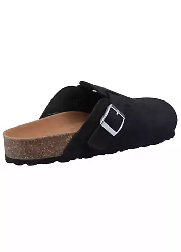 Hush Puppies Ladies Black Bailey Closed Toe Mules | Kaleidoscope