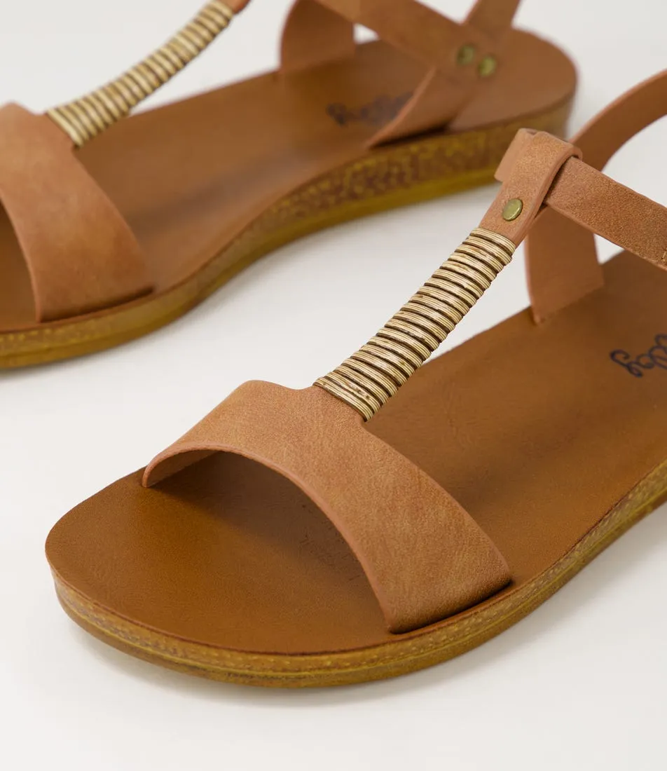 I LOVE BILLY Koysie Tan Mix Sandals