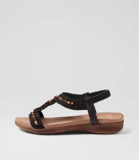 I LOVE BILLY Patrik Black Multi Sandals