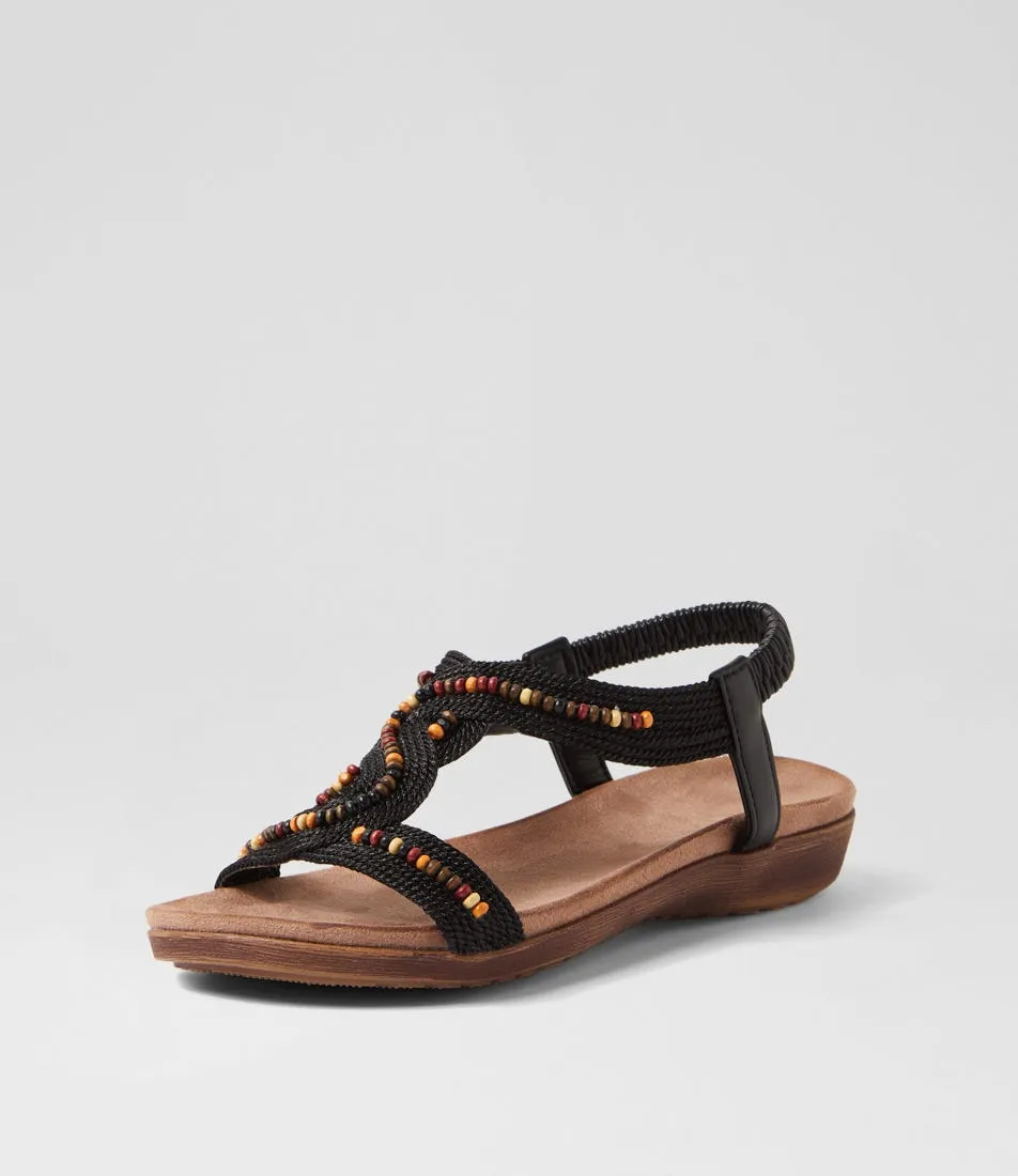 I LOVE BILLY Patrik Black Multi Sandals