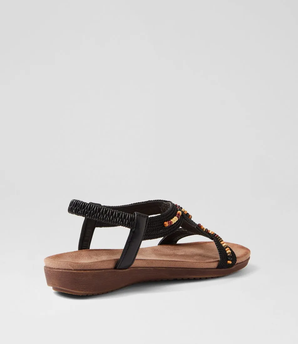 I LOVE BILLY Patrik Black Multi Sandals